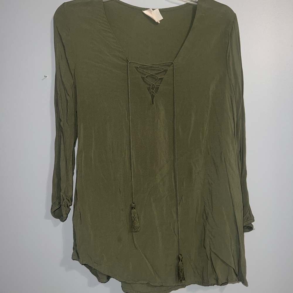 Olive Green Women's Top